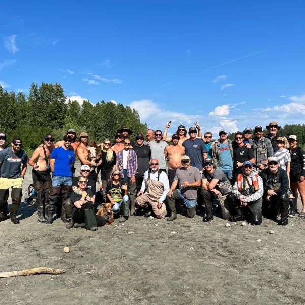 a group of people posing for the camera